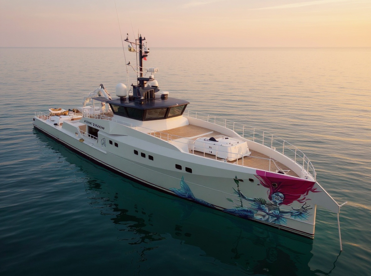 Pink Shadow: The $13.9 Million Yacht Built to Carry Other Boats — close-up detail shot