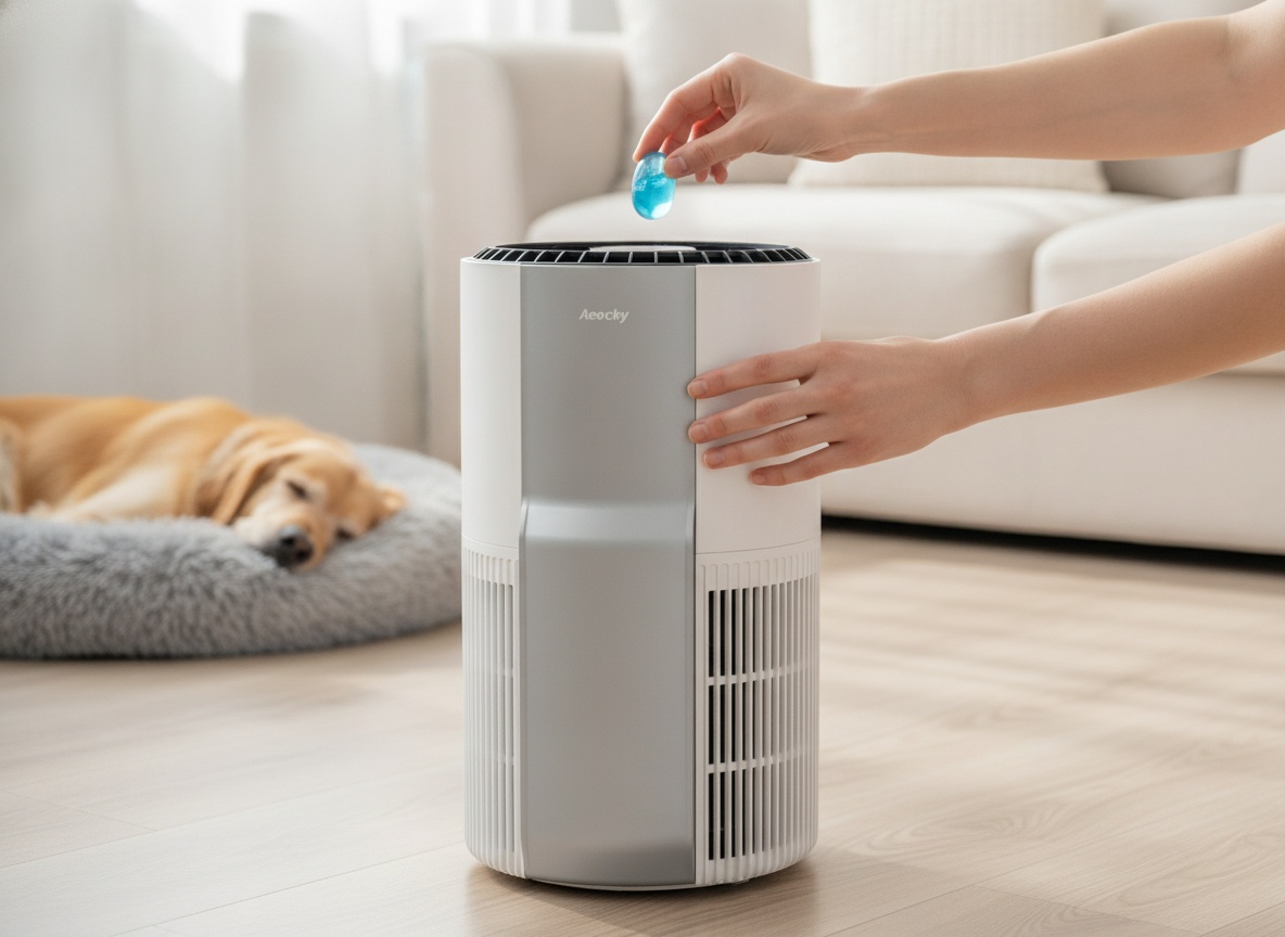 AEOCKY 4200 ft² Whole-House Air Purifier with 515 CADR, Proprietary YearChange 5-in-1 Filter for Pet Dander Smoke Odor,