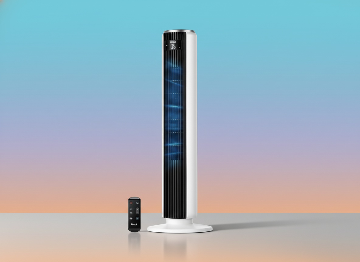 LEVOIT Tower Fan for Bedroom, 90° Oscillating Standing Fan with 28dB Quiet for Sleep, 25ft/s Velocity, 12H Timer, 5 Speeds 4 Modes, Remoter, Bladeless Room Fan for Home, Office, Indoor, 36 inch, White limited-time deal deal image 1