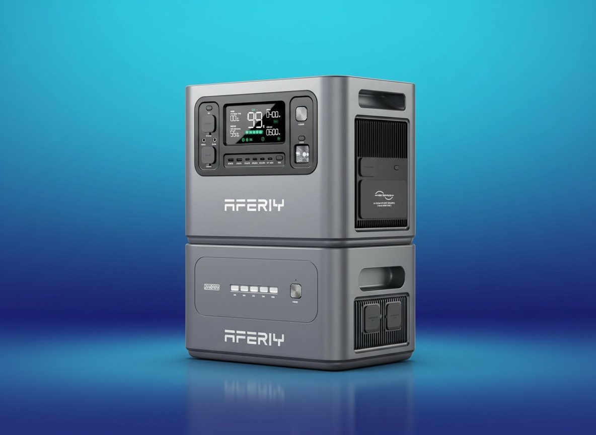 AFERIY 4096Wh Portable Power Station,P280 with 1 Extra Battery,120V 2800W Expandable Capacity LiFePO4 Battery Backup,Solar Generator for Home Use,Outdoor Camping,Power Outage,Camping,RV,Emergencies limited-time deal deal image 1
