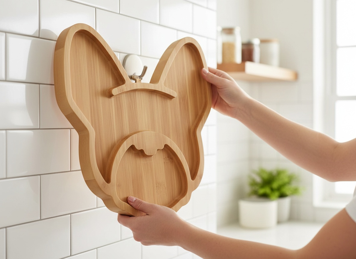 Frenchie The French Bulldog Cheese Board & Wall Art - 12" | Dual Purpose Charcuterie Board & Kitchen Décor G
