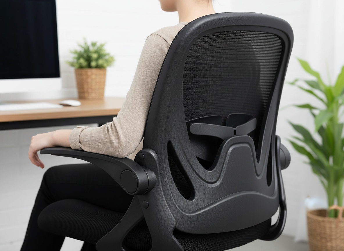 Primy Office Chair Ergonomic Desk Chair with Flip up Armrests Swivel Breathable Desk Mesh Computer Chair with Adjustable