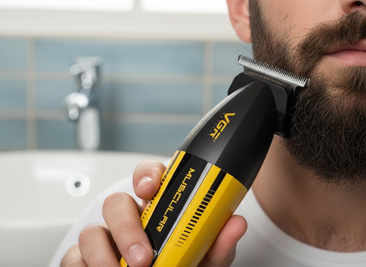 VGR 285T Small Hair Trimmer for Men, 9000RPM Professional Beard Trimmer for Men, Zero Gapped Ceramic & DLC T Blade C