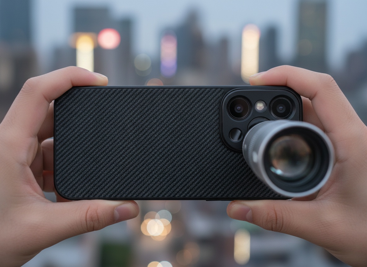 APEXEL 17mm Thread Lens Phone Case Compatible for iPhone 16 Pro Max, Compatible with All Telephoto & Macro Lenses, Durab