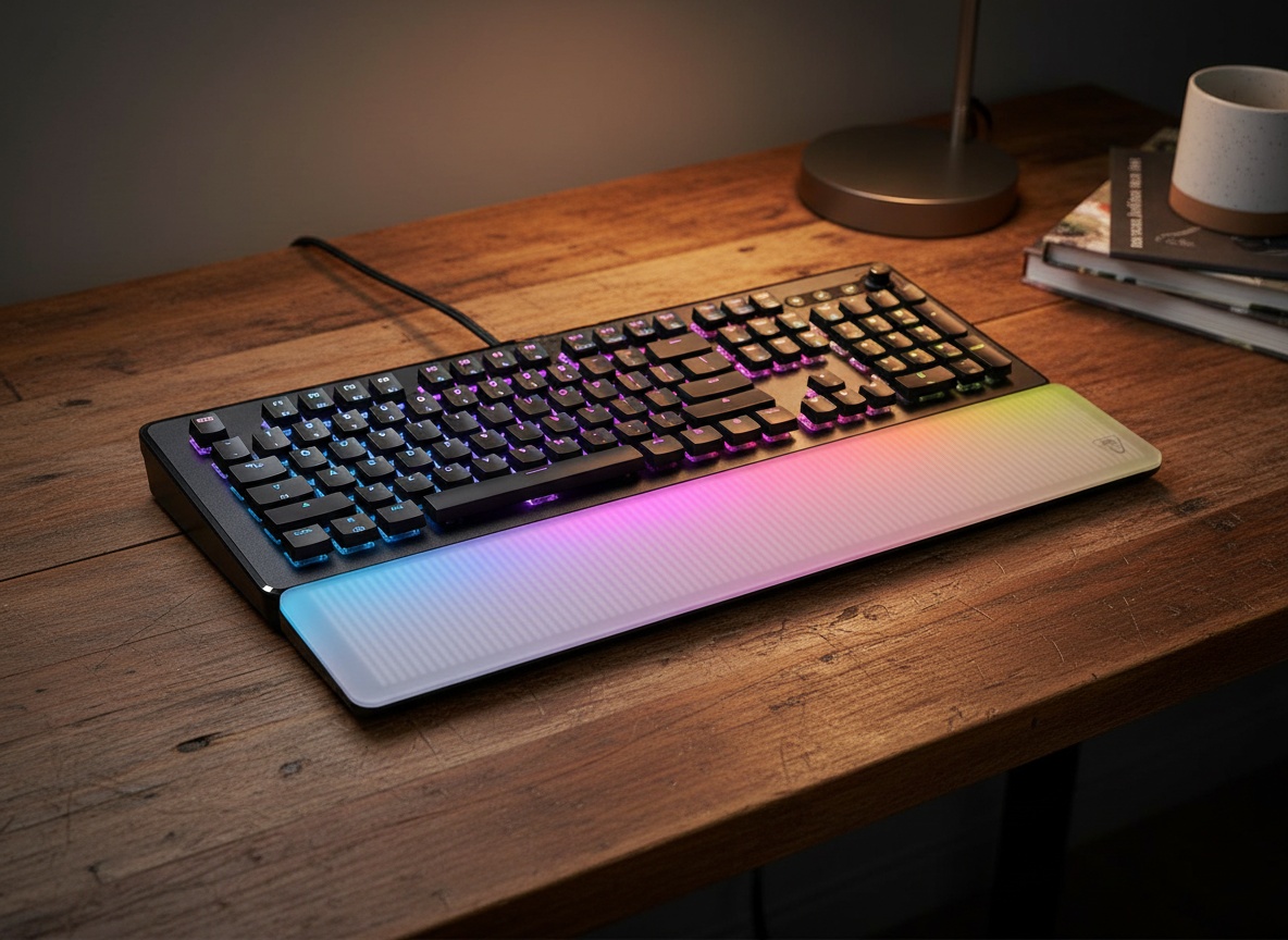 Turtle Beach Vulcan II Max Optical-Mechanical RGB Gaming Keyboard | Customizable RGB Keys & Palm Rest, Smart Keys, Titan II Linear Switches, Anodized Aluminum Top Plate, Media Controls, Black limited-time deal deal image 2