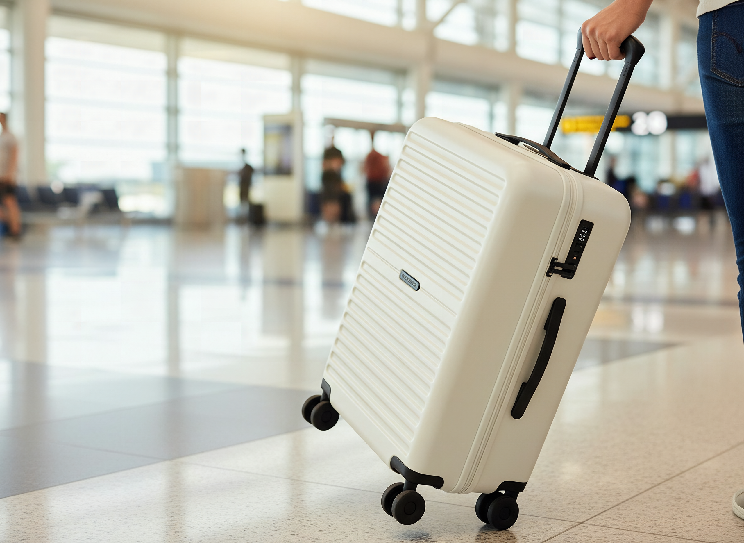 LONG VACATION Luggage Sets, PC Lightweight Suitcase with Spinner wheels, 3 Piece Luggage Set with TSA Lock, Hard shell S