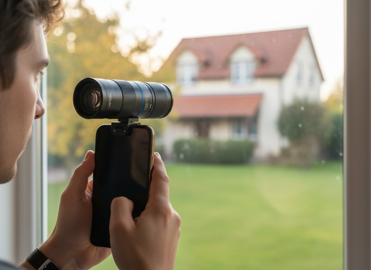 APEXEL 5-10X Zoom Telephoto Lens, Portable Clip-On Telephoto Lens Compatible with iPhone, Samsung & Almost All Smartphon