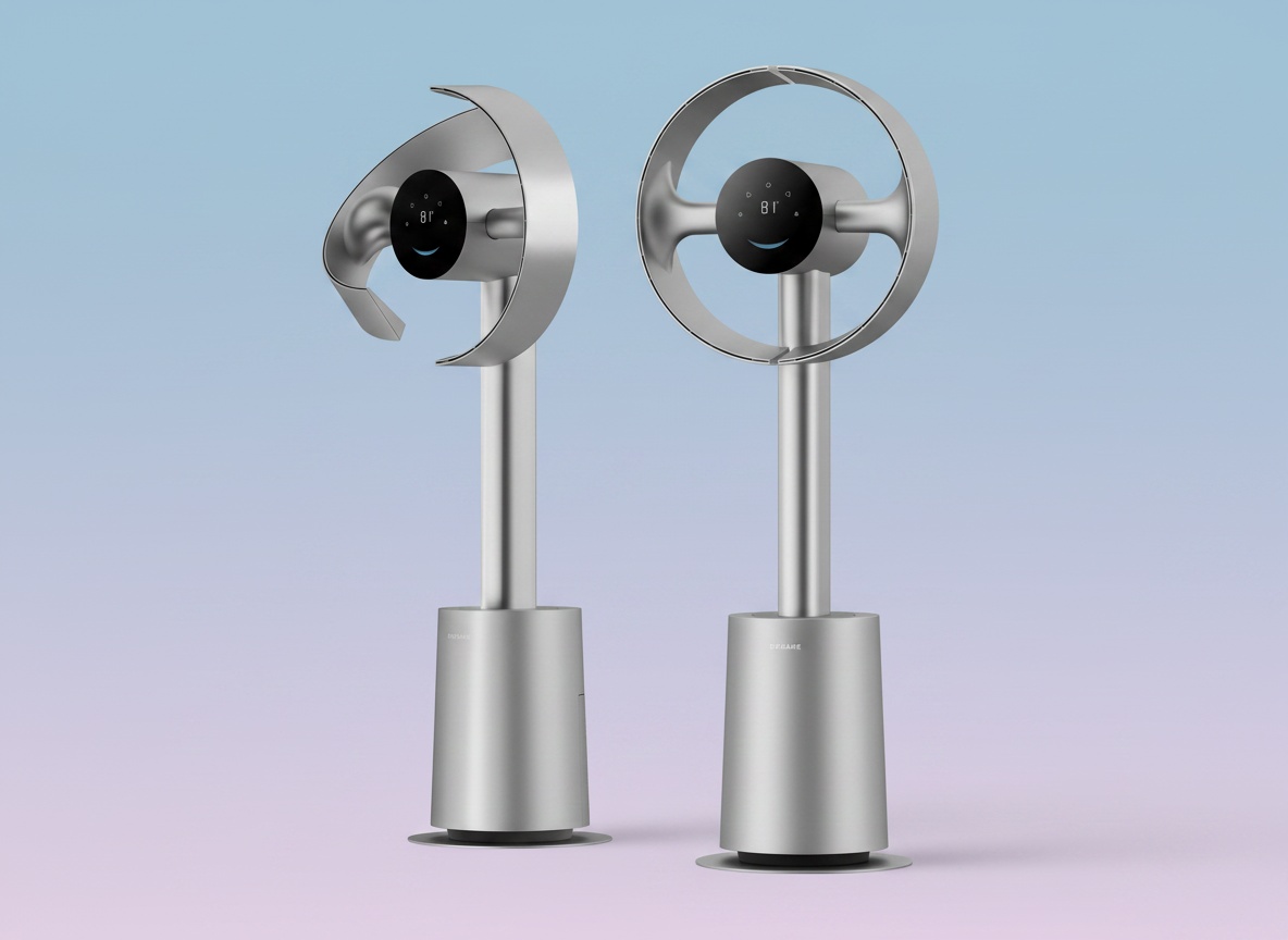 dreame Bladeless Tower Fan for Bedroom, Smart Standing Fan with 270° Spatial Airflow for Whole-Room Circulation, 59ft/s High Velocity, 10 Speeds 3 Modes, Temperature-Adaptive Airflow, MF10-Silver Back to School sale deal image 1