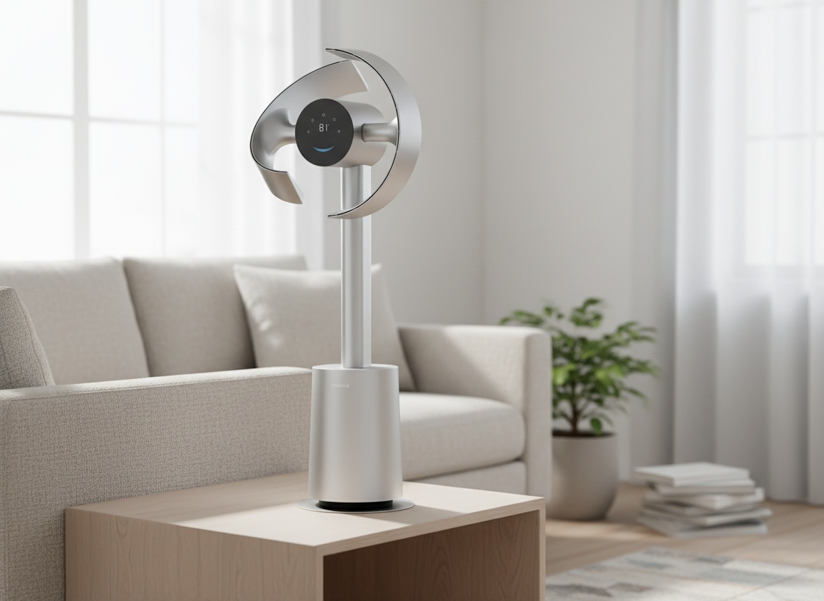 dreame Bladeless Tower Fan for Bedroom, Smart Standing Fan with 270° Spatial Airflow for Whole-Room Circulation, 59ft/s High Velocity, 10 Speeds 3 Modes, Temperature-Adaptive Airflow, MF10-Silver Back to School sale deal image 2