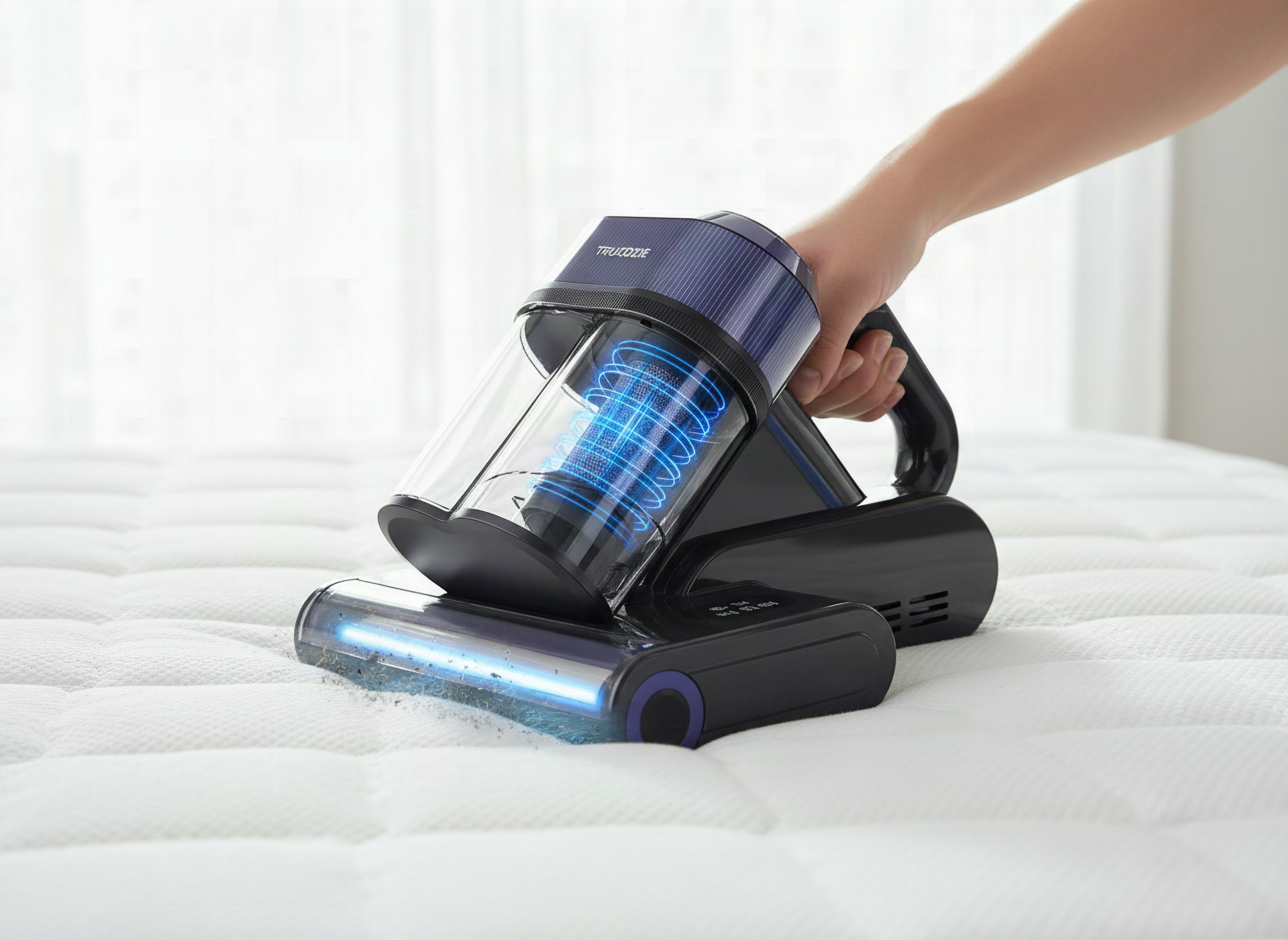 Mattress Vacuum Cleaner with 275nm UV-C Light & 149℉ Heat, 16Kpa Powerful Suction Bed Vacuum for Pet Hair & Dander, Smar