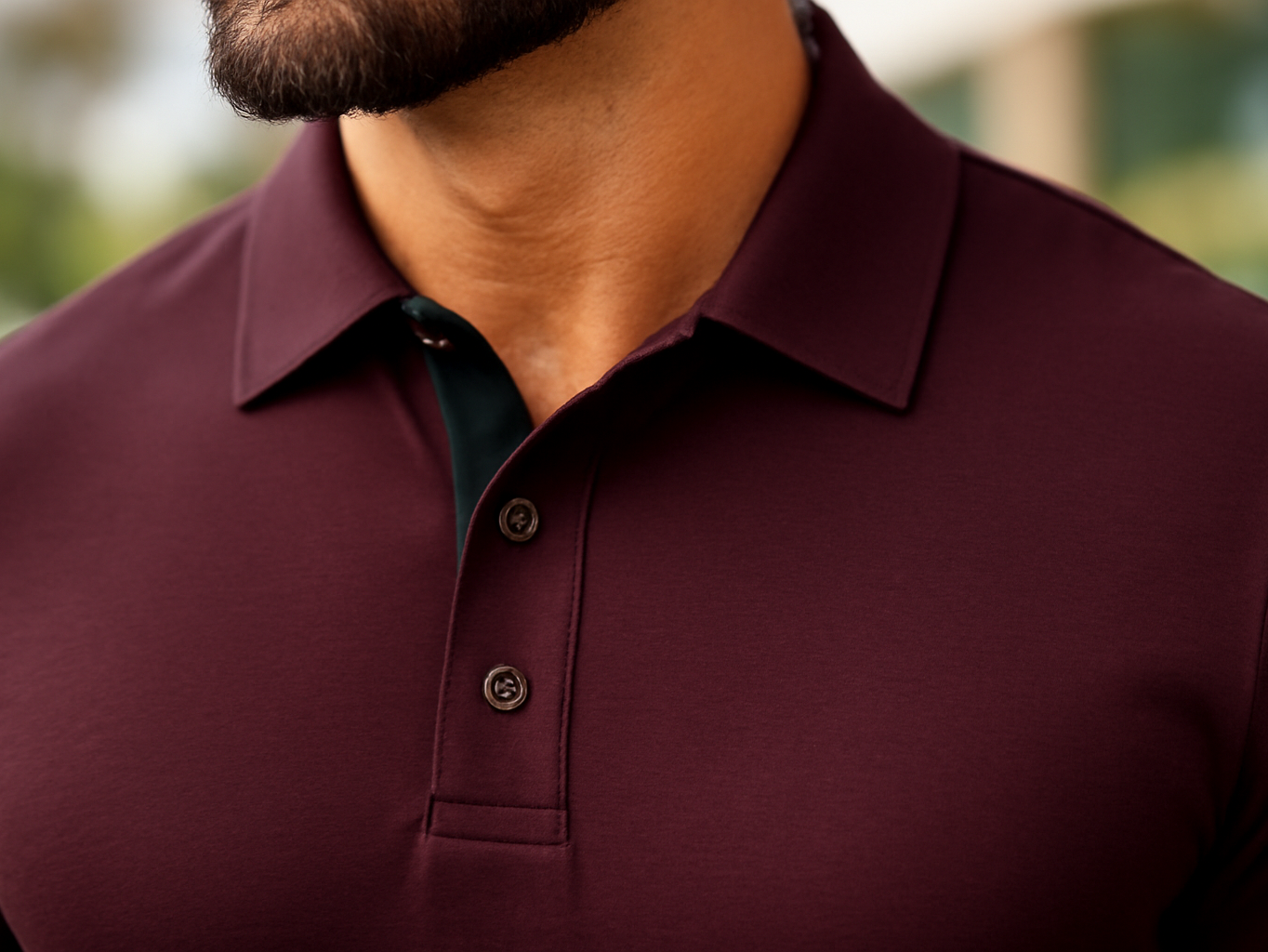 COOFANDY Mens Long Sleeve Polo Shirts Cotton Collared Shirts Casual Business Polo Classic Golf T Shirts: Man wearing a b