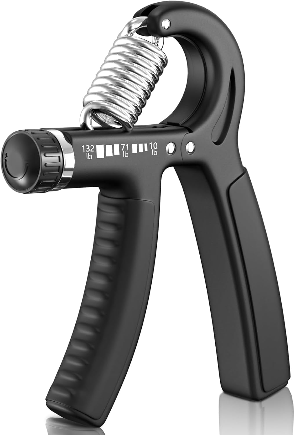 FitBeast grip strengthener in macro close-up showing coiled metal springs and adjustment mechanism