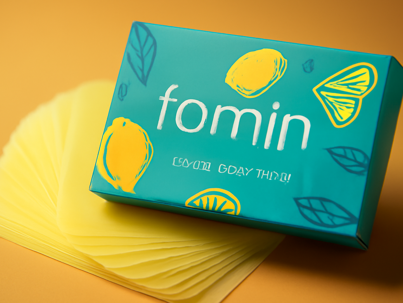 Stacked lemon paper soap sheets in extreme close-up showing translucent texture and golden-yellow color