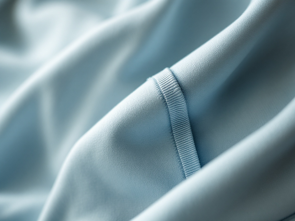 Close-up of plus-size tracksuit fabric texture showing ribbed seams and stretch material detail